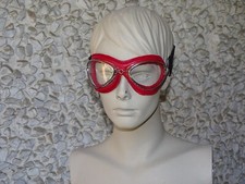 NOSTALGISCHE FLIEGERBRILLE BIKERBRILLE OLDTIMER CABRIOLET BRILLE Leder rot