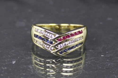 Rubin saphir goldring - goldring, aus