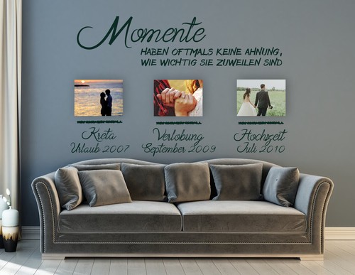 Wandtattoo momente wohnzimmer - momente,