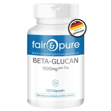 Beta-Glucan 500 mg, 70 % Polysaccharide  - 120 Kapseln - fair & pure