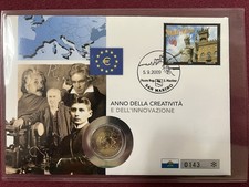 2 Euro Gedenkmünzen Numisbrief San Marino "Europäisches Jahr der Kreativität"