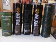 5 Whisky Leerkartons, versch. Sorten, Deko, Bar, Keller, Party, (011)