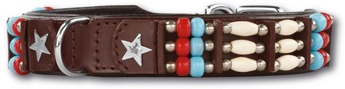 Lederhalsband cheyenne star - lederhalsband,