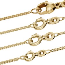 Goldkette Panzerkette 1,4mm 333 - 585 - 750 Gold oder Silber vergoldet