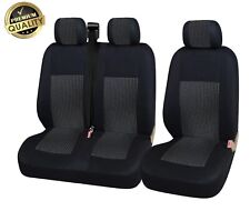 2+1 Sitzbezüge Premium Schwarz Polyester Bezüge Luxus passend für Iveco Daily