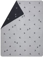 David Fussenegger Kurzflor Wohndecke Savona 'Hirsch allover' Grau 0237/97