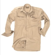 US FELDHEMD Army Tropenhemd Khaki Langarm Hemd Long Sleeve shirt S Small
