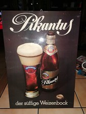 VINTAGE PAPPSCHILD AUFSTELLER von ERDINGER WEISSBIER PIKANTUS der süffige Weizen