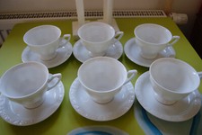 Rosenthal Maria weiß Kaffetassen mit Unterteller/-tassen 2 Stück