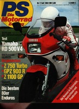 Zeitschrift PS Motorrad #7 von 1984 80er Enduros Yamaha RD 500 V4 GPZ 900 Z 1100
