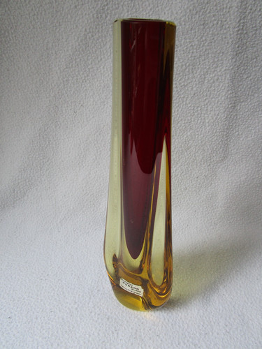 Murano glas flache vase - glas,