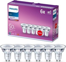 Philips LED Classic GU10 Lampen 6-er Pack (50 W), Reflektor LED Spots Kaltweiß
