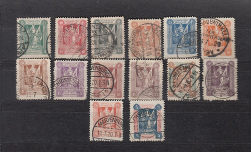 Marienwerder 1920 freimarken - 1920,