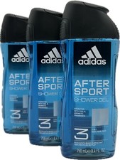 3x Adidas After Sport 3in1 - Body Hair Face - Duschgel Duschzeug 3x 250ml