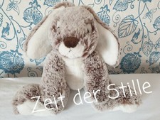 TEDDY HERMANN Schlenkerhase Hase ca. 21 cm braun & weiß Stoffhase Granulat *