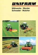 Unifarm Mähwerke / Wender / Schwader / Mulcher, orig. Prospekt 1994