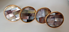 4 x Möbelknauf perlmuttfarben Möbelknopf Knauf Knopf für Schrank Schublade etc.