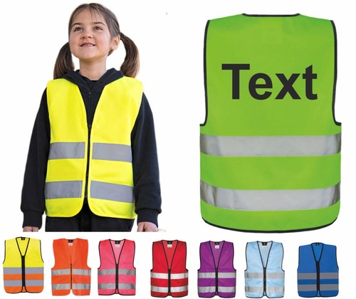 Bedruckte kinderwarnweste mit - kinderwarnweste,