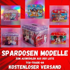 Spardose mit Schloss Schlüssel Kinder - NEU - PAW PATROL FROZEN MICKEY AUSWAHL
