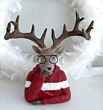 Großer Hirsch m. Brille /