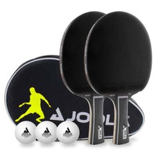 JOOLA Tischtennis-Set Black Duo Pro Tischtennis 2 Schläger 3 Bälle Tasche