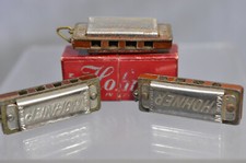 DREI STÜCK - ALTE MINI MUNDHARMONIKA VON HOHNER
