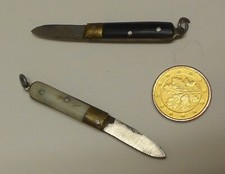 2 ältere Kinder Mini Taschenmesser 2,5/4,5cm, gebr. aus NR Sammlung, gebr., GUT!