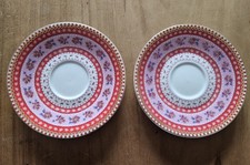 2 kleine Teller Pip Studios, Ribbon Rose,  Rosa geblümt, Durchmesser  12 cm