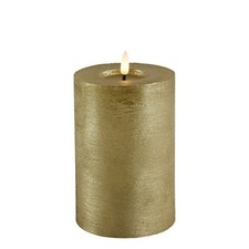 LED-Stumpenkerze Gold Ø 10 ×
