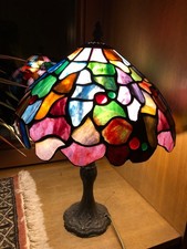 Tischlampe, Designer Glasmosaik, Schirm rund 31 cm, Höhe 20 cm, Gesamth. 43 cm