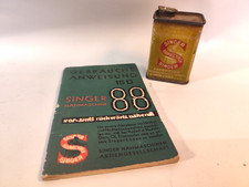 Singer Gebrauchsanweisung 15 D Nähmaschine 88 Dose Blechdose 1920/30 Öldose