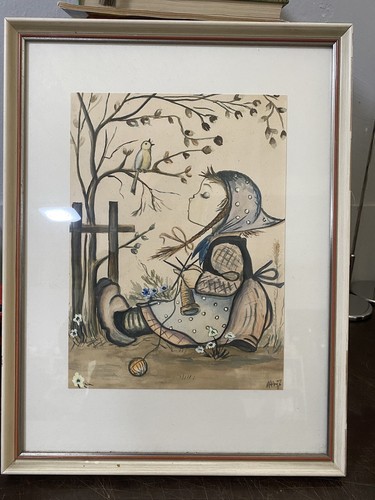 Hummel bild aquarell sign - aquarell,