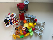 Spielzeug Kasse Kaffeemaschine Lebensmittel Porzellanservice funktionstüchtig