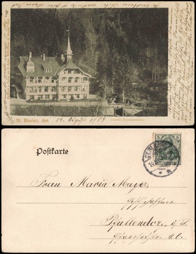 Ansichtskarte blasien - ansichtskarte, st.