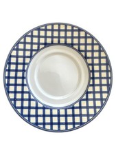 Flirt by R&B Kuchenteller French Vanilla kariert Blau 15 cm Porzellan
