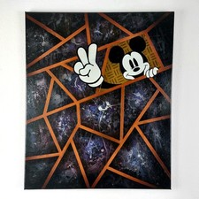 Leinwand Gemälde "PEACE" ❤️ 60x50cm Artwork Comic Street Art Kunst Pop UNIKAT ❤️