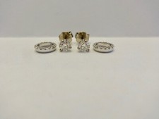 BRILLANT Ohrstecker 0,92 carat 36 Brillanten 585 er Gold Hervorragende Brillanz.