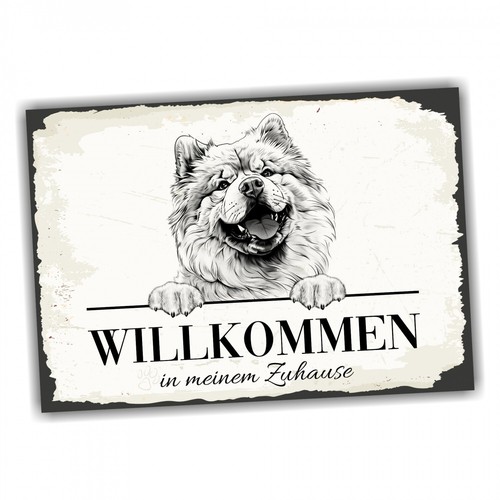 Hundeschild willkommen zuhause - hundeschild,