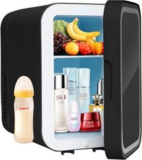 DMS Kühl- und Heizbox Mini-Kühlschrank Minibar 6 Liter Schwarz