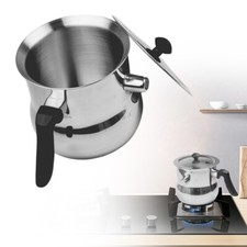 1,5L Edelstahl Milchtopf mit Deckel Simmertopf Kochtopf Wasserbad Simmerntopf