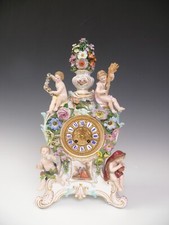 Meissen Kaminuhr „Vier Jahreszeiten“, um 1880