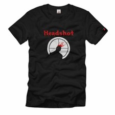 Headshot Kopfschuß Schießen ins Visier nehmen Zombie T Shirt #2059