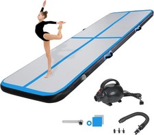 KIKILIVE 10CM Hoch Gymnastikmatte Tumbling Matte, 3M Aufblasbar Gymnastik Track