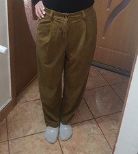 Damen Cord Hose Khaki Cordhose Grün Oliven Weites Bein Cordhosen Feincord Hose