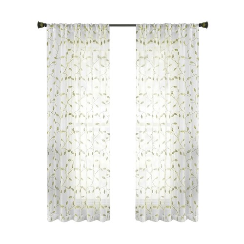 2er transparent gardinen - transparent,