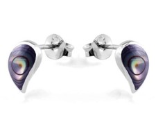 925 ECHT SILBER ***  Ohrstecker Ohrring Tropfen Seeopal Abalone Paua Muschel 8mm