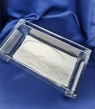 Kleenex Box Acryl Kosmetiktücher  Papiertuchbox transparent Klappdeckel wie neu