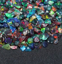 Black Opal Rough, Polished Raw