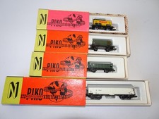4 PIKO N Güterwagen (Tankwagen, Kühlwagen, Hochbordwagen) in OVP
