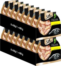 SHEBA Filets - Feinstes Katzennassfutter mit Huhn Nassfutter für Katzen 16 x 60g